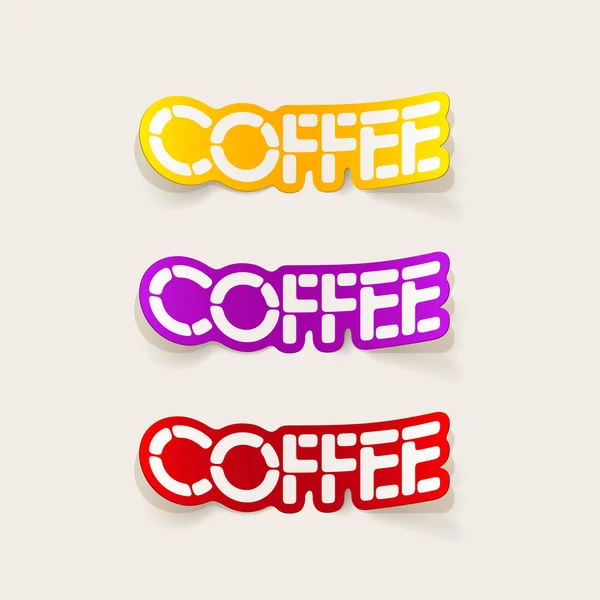 Elemento de diseño realista: café — Vector de stock