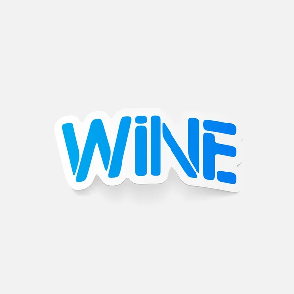 Elemento de design realista: vinho — Vetor de Stock