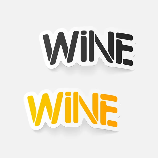 Realistic design element: wine — Stock Vector