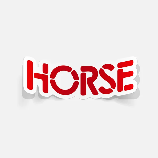 Realistische ontwerpelement: paard — Stockvector