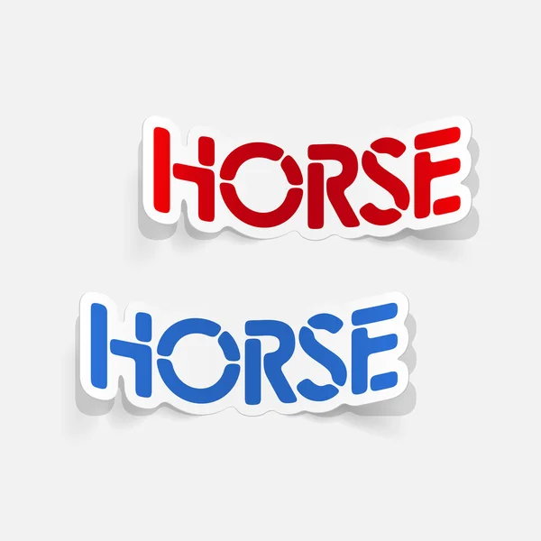 Projekt realistyczny element: koń — Wektor stockowy