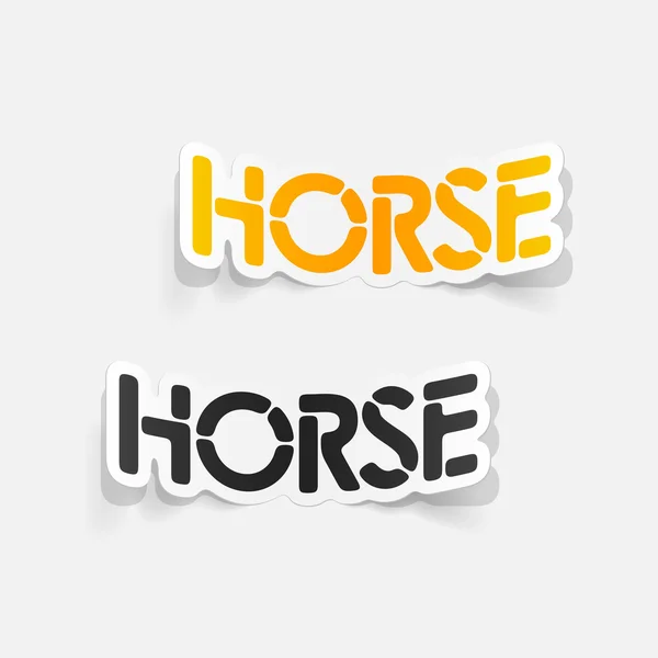 Projekt realistyczny element: koń — Wektor stockowy