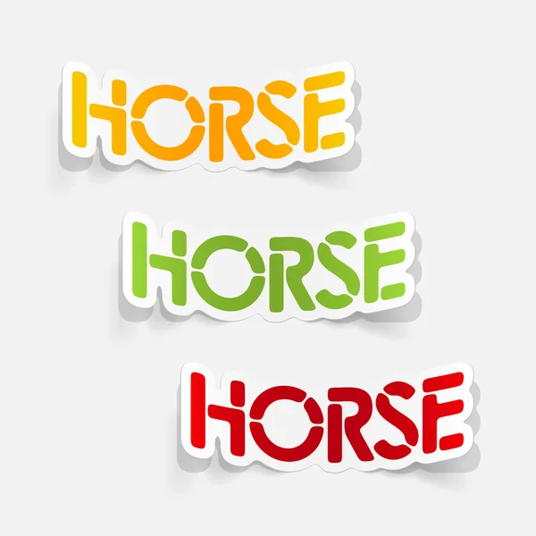 Realistic design element: horse — Stock Vector