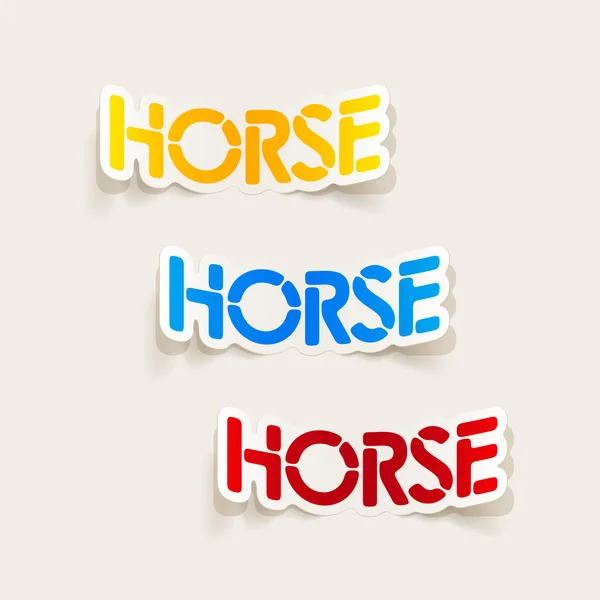 Realistic design element: horse — Stock Vector