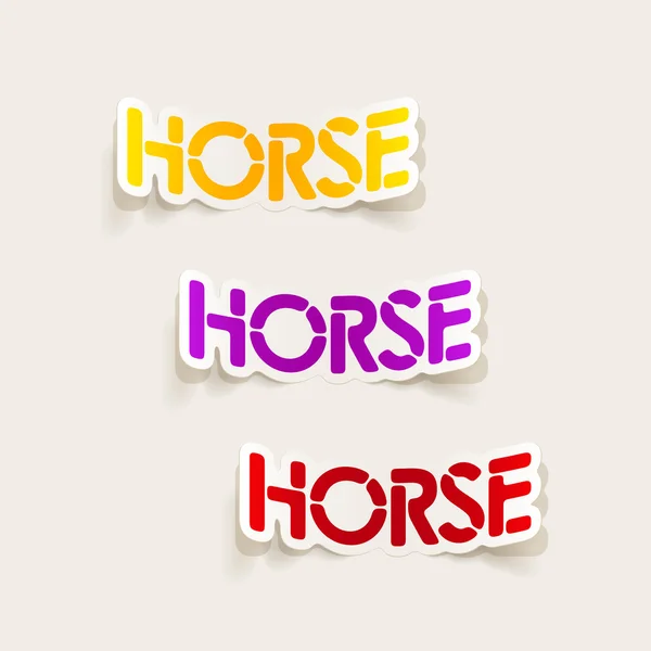 Realistic design element: horse — Stock Vector