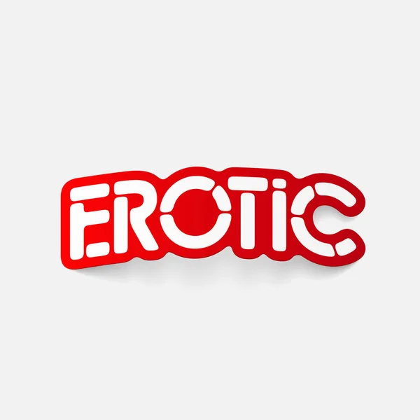 Elemento de diseño realista: erótico — Vector de stock