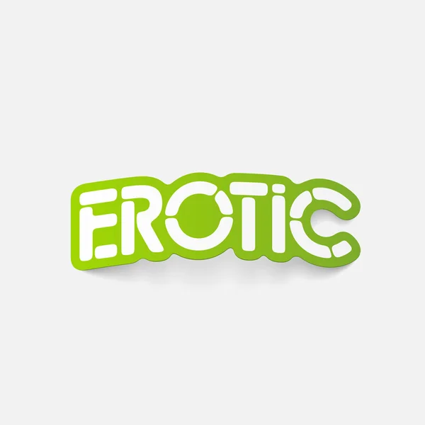 Realistic design element: erotic — Stock Vector