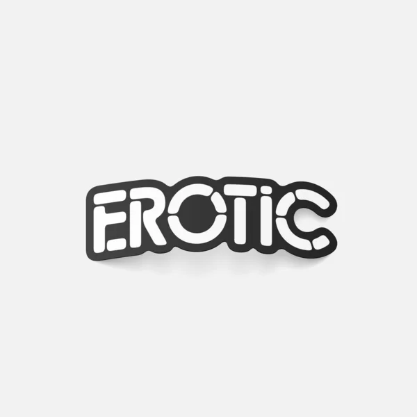 Elemento de diseño realista: erótico — Vector de stock