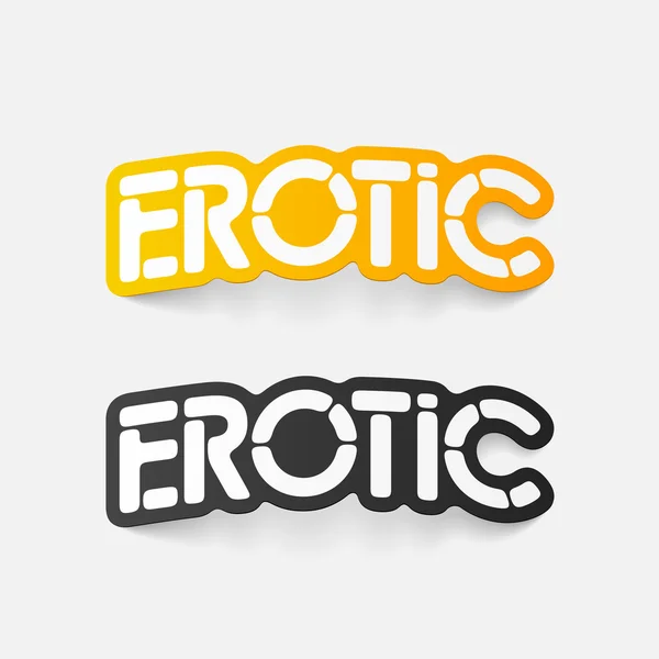 Realistic design element: erotic — Stock Vector