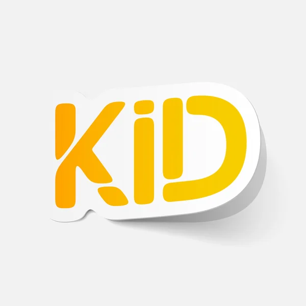 Realistische ontwerpelement: kid — Stockvector