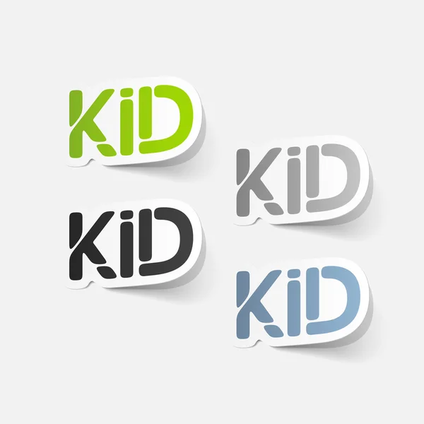 Realistic design element: kid — Stock Vector