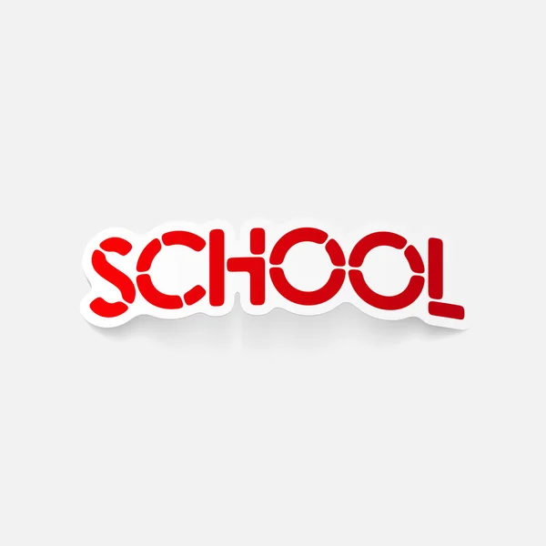 Elemento de diseño realista: escuela — Vector de stock