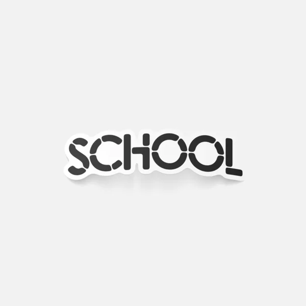 Elemento de design realista: escola —  Vetores de Stock