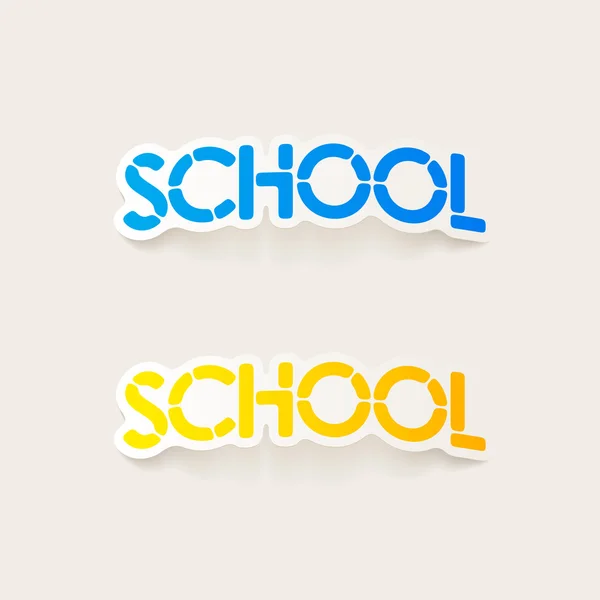 Realistic design element: school — Stock Vector