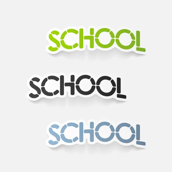 Realistische ontwerpelement: school — Stockvector