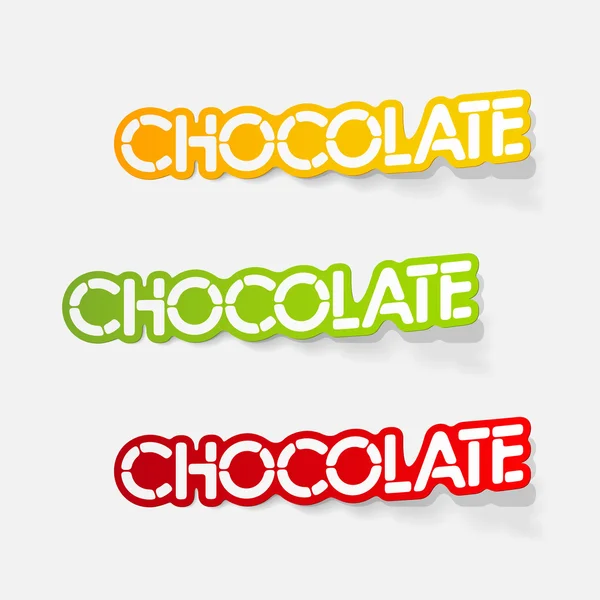 Elemento di design realistico: cioccolato — Vettoriale Stock