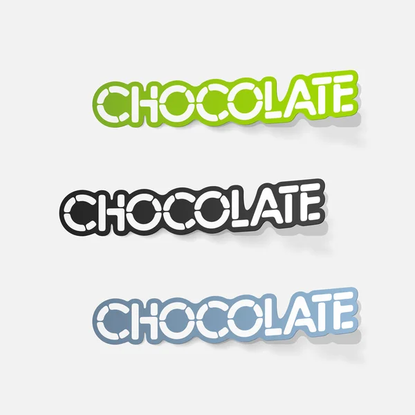 Gerçekçi tasarım öğesi: çikolata — Stok Vektör