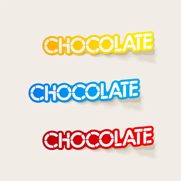 Elemento de diseño realista: chocolate — Archivo Imágenes Vectoriales