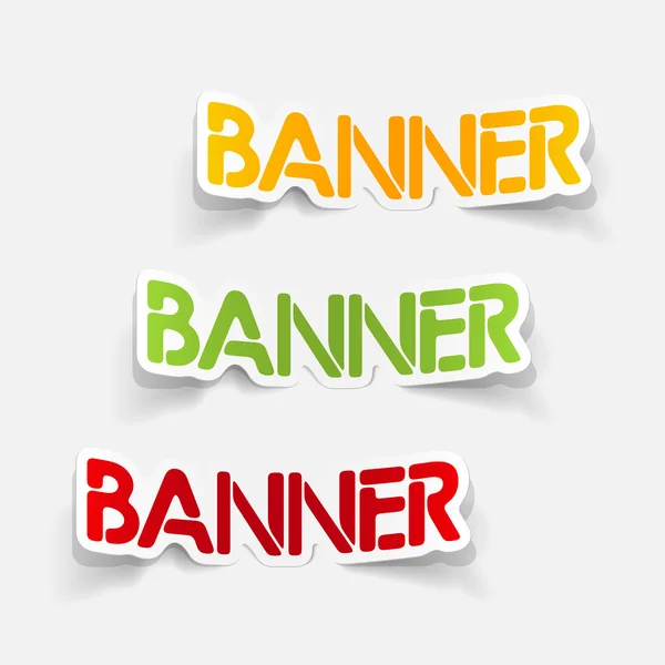 Elemento de design realista: banner — Vetor de Stock