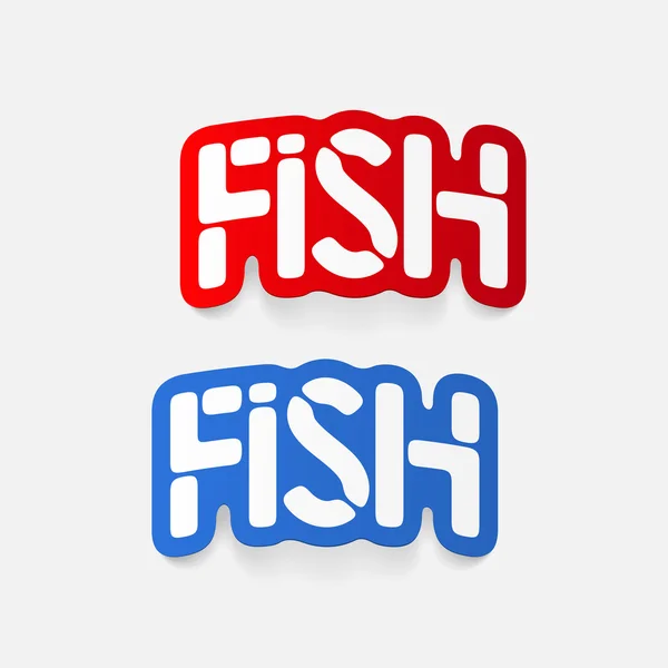 Realistiska designelement: fisk — Stock vektor