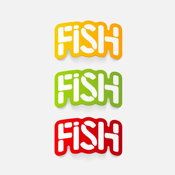 Elemento de design realista: peixe — Vetor de Stock