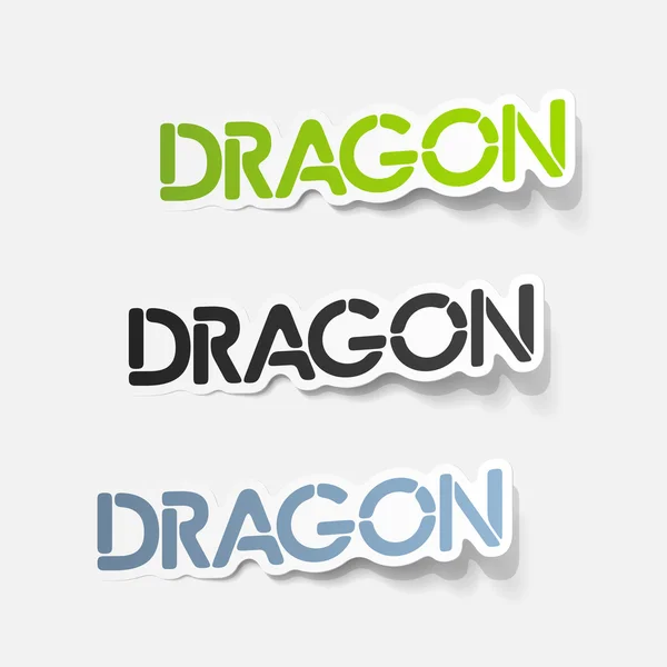 Elemento de design realista: dragão —  Vetores de Stock