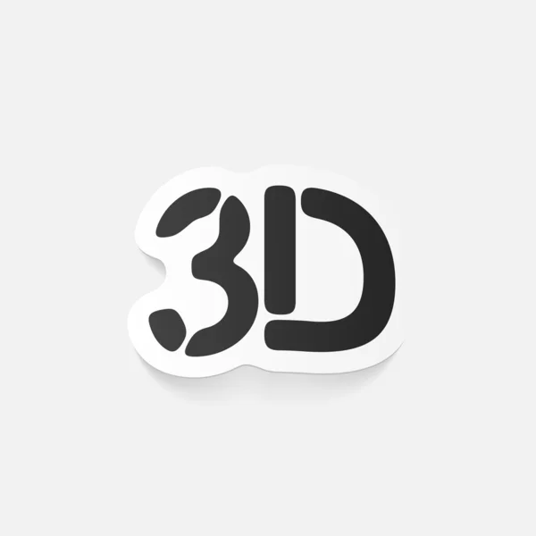 Elemento de design realista: 3d — Vetor de Stock