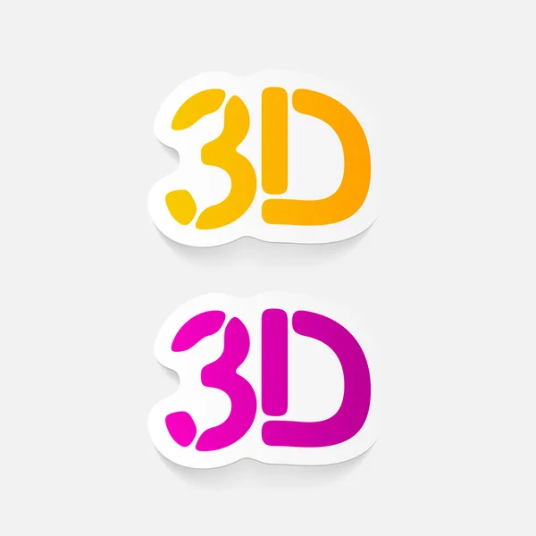 Realistic design element: 3d — Stock Vector