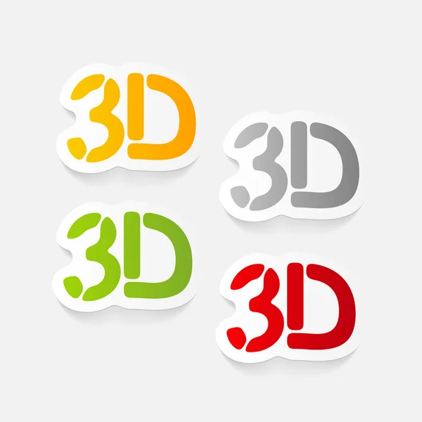 Realistiska designelement: 3d — Stock vektor