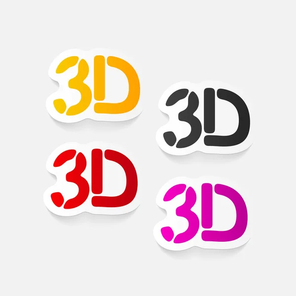 Realistic design element: 3d — Stock Vector