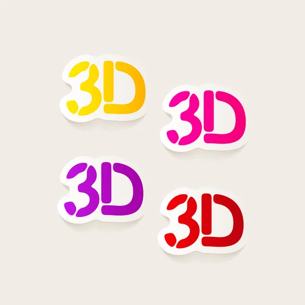 Realistic design element: 3d — Stock Vector