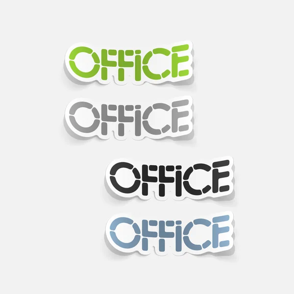 Gerçekçi tasarım öğesi: office — Stok Vektör