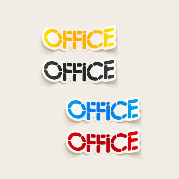 Gerçekçi tasarım öğesi: office — Stok Vektör