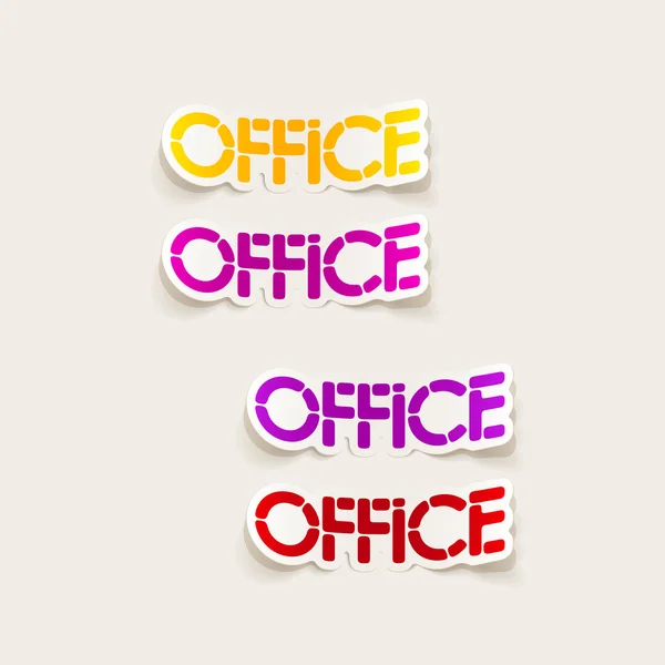 Gerçekçi tasarım öğesi: office — Stok Vektör