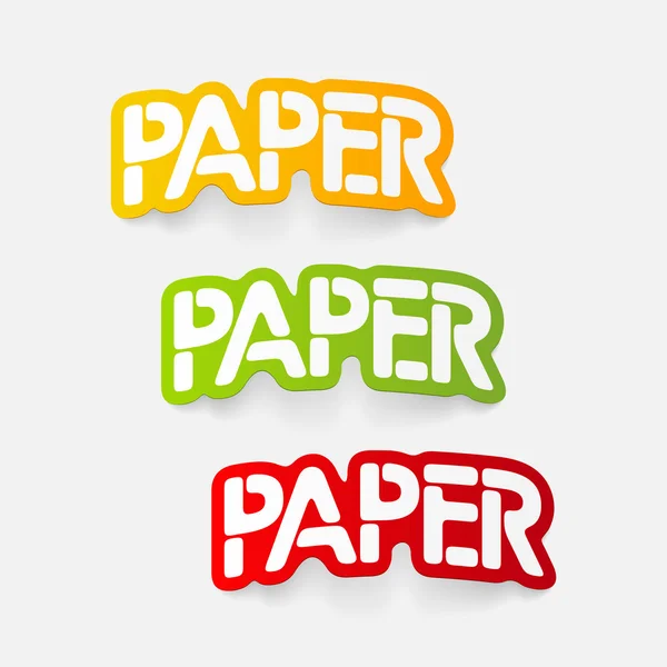 Élément de conception réaliste : papier — Image vectorielle