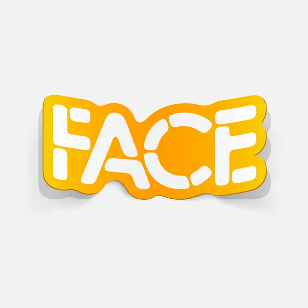 Realistic design element: face — Stock Vector