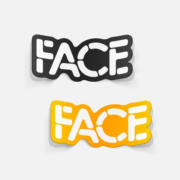 Realistische ontwerpelement: gezicht — Stockvector