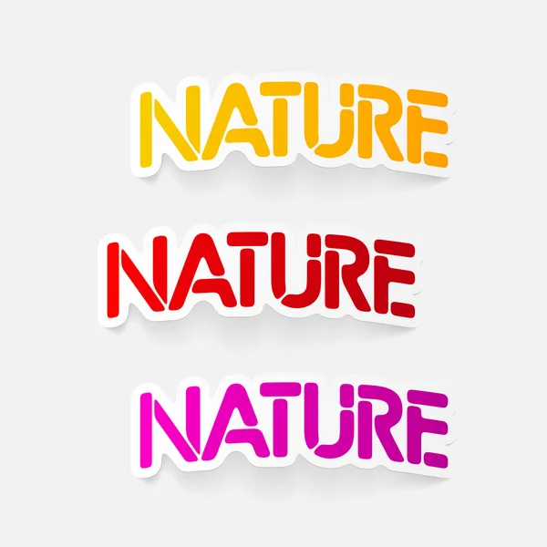 Gerçekçi tasarım öğesi: doğa — Stok Vektör