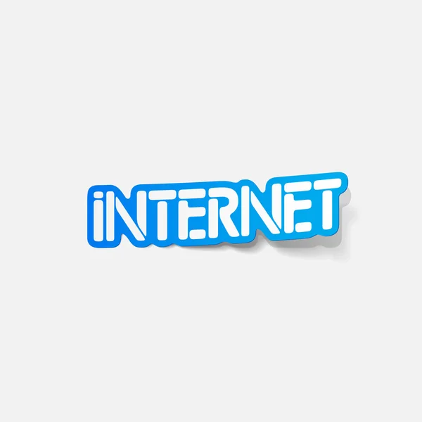 Gerçekçi tasarım öğesi: internet — Stok Vektör