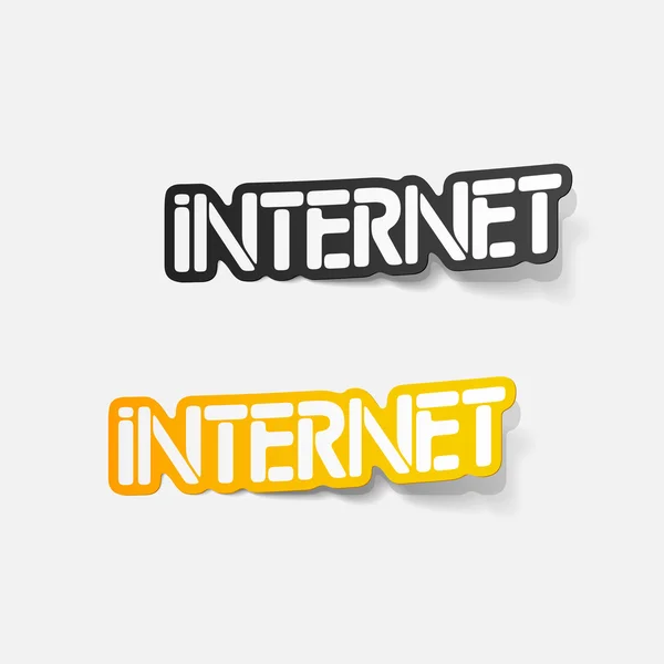 Gerçekçi tasarım öğesi: internet — Stok Vektör