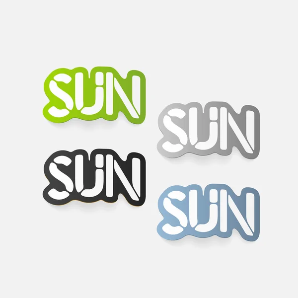 Realistic design element: sun — Stock Vector