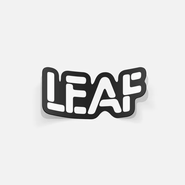 Realistiska designelement: leaf — Stock vektor