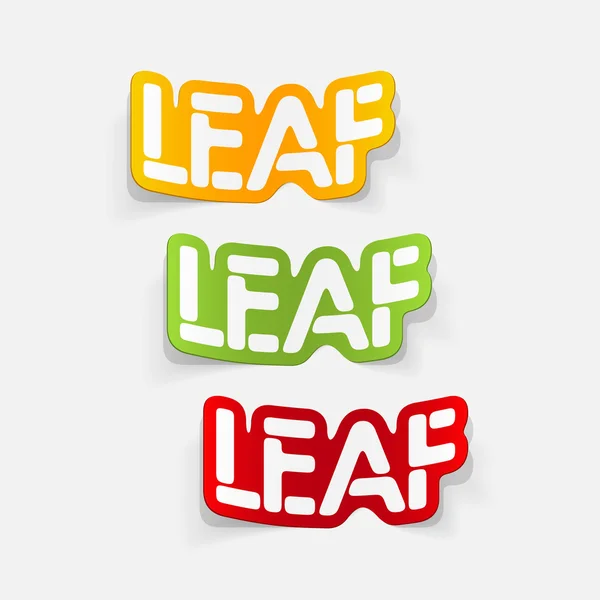 Realistic design element: leaf — Stock Vector