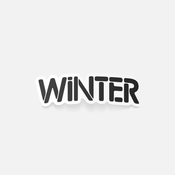 Элемент реалистичного дизайна: зима — стоковый вектор