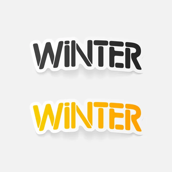 Elemento de design realista: inverno — Vetor de Stock