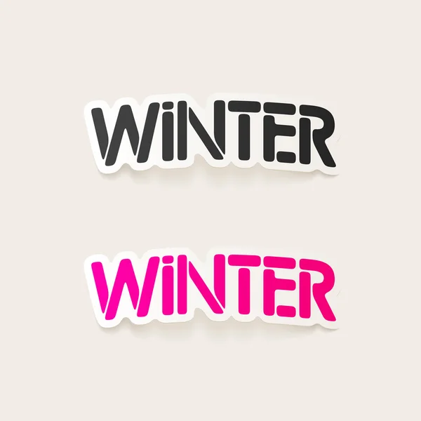 Elemento de design realista: inverno — Vetor de Stock