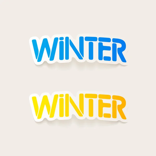 Élément de conception réaliste : hiver — Image vectorielle
