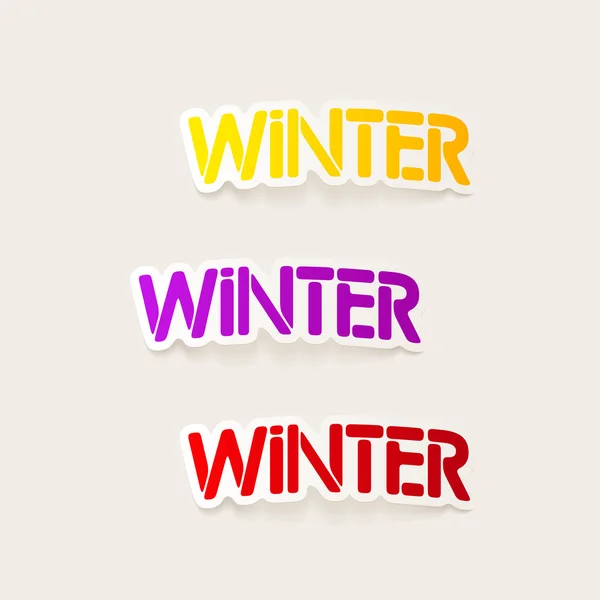 Realistic design element: winter — Stock Vector