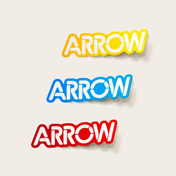 Realistic design element: arrow — Stock Vector