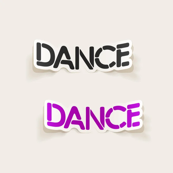 Realistic design element: dance — Stock Vector